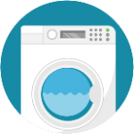 graphic icon of washing machine
